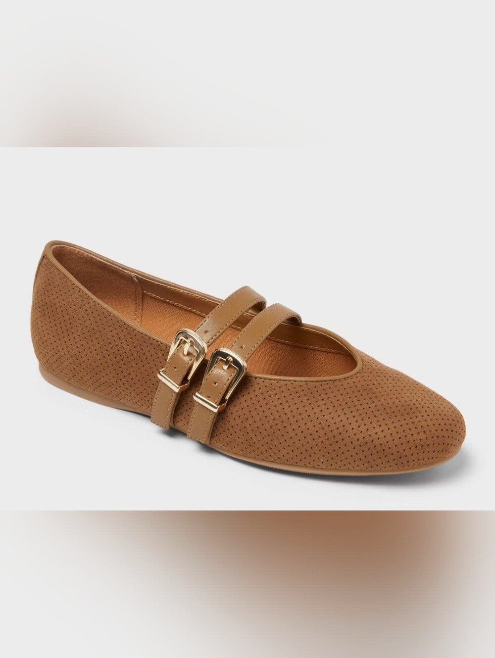 Universal Thread Henrietta Double Strap Mary Jane Flats with Memory Foam Insole